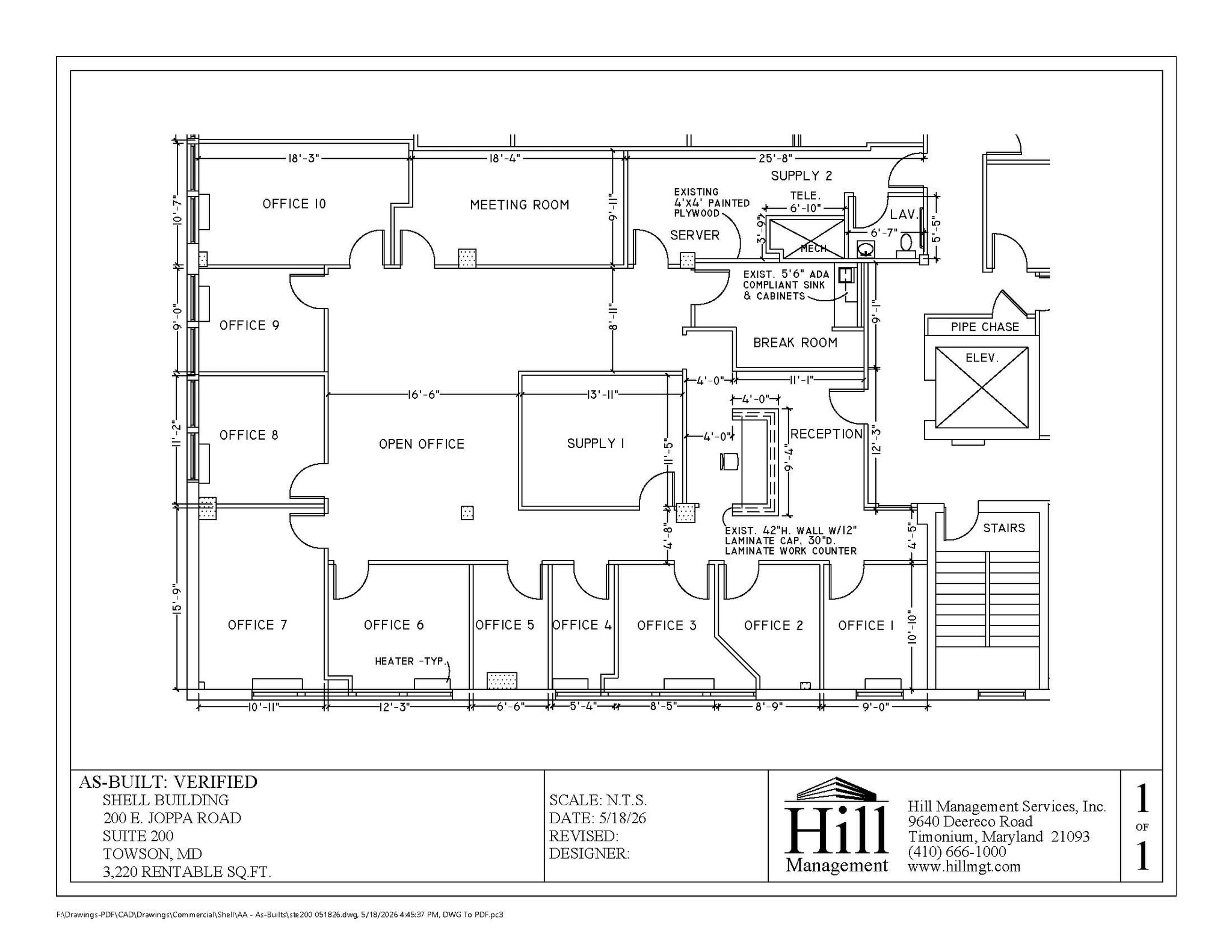200 E Joppa Rd, Towson, MD à louer Plan d’étage– Image 1 sur 1