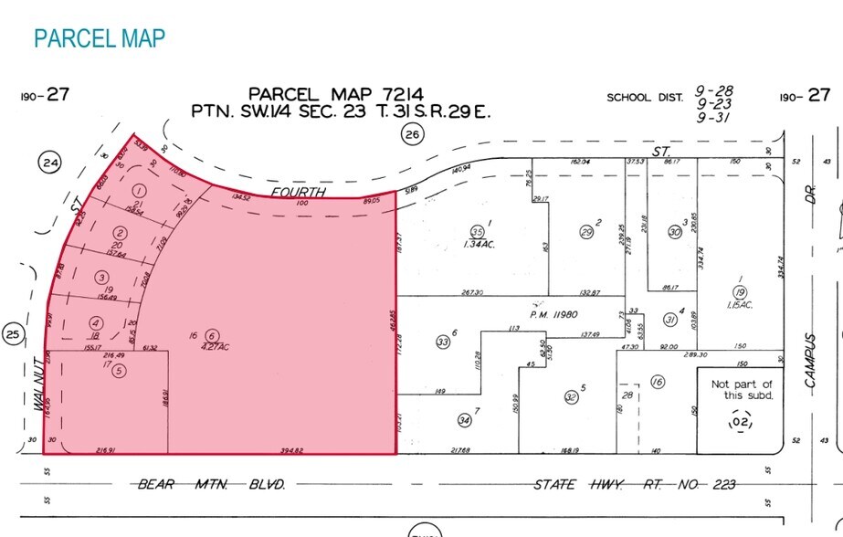 NEC Bear Mountain Blvd & Walnut Dr, Arvin, CA à vendre - Plan cadastral – Image 2 sur 2