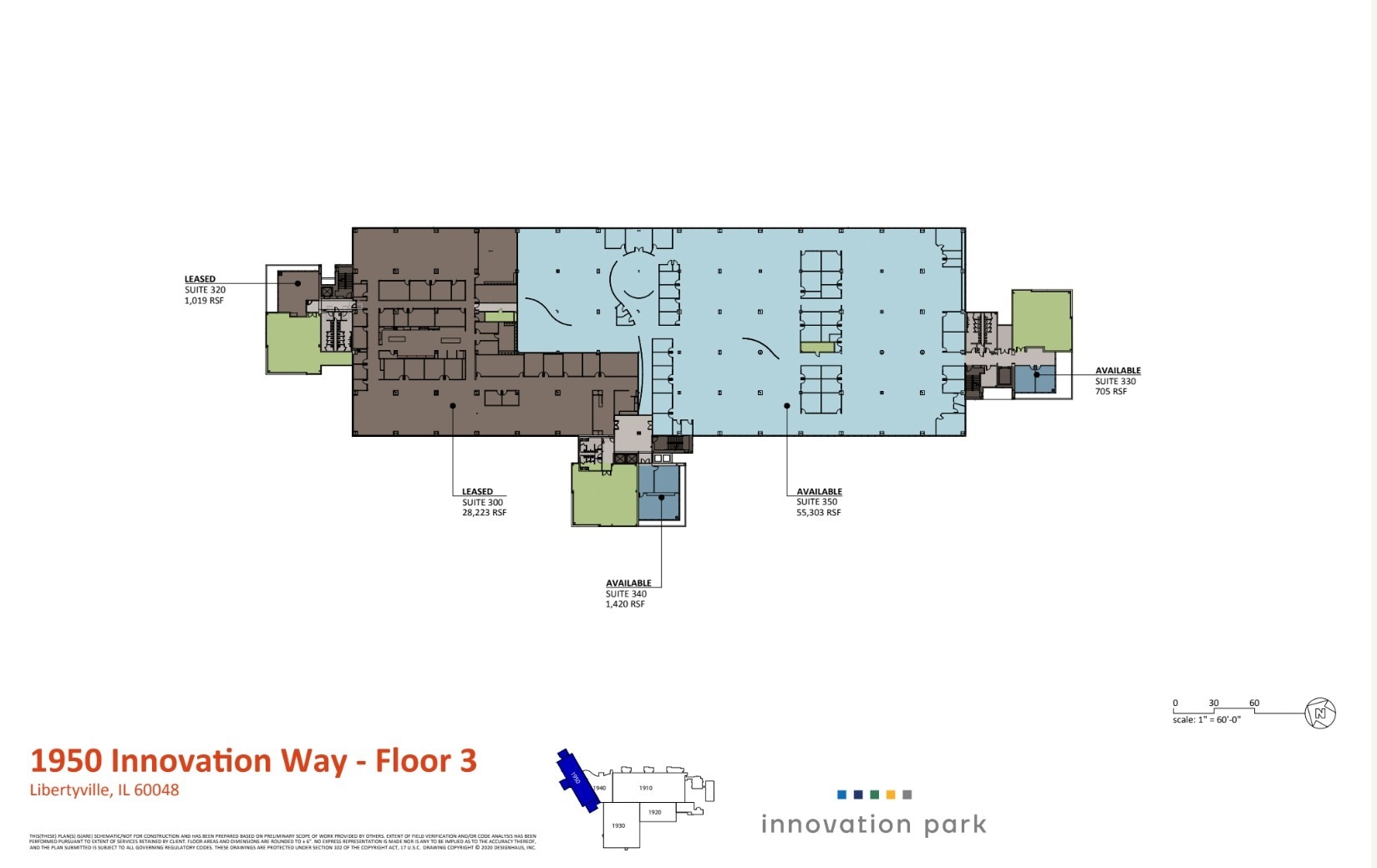 1950 Innovation Way, Libertyville, IL à louer Plan d’étage– Image 1 sur 1