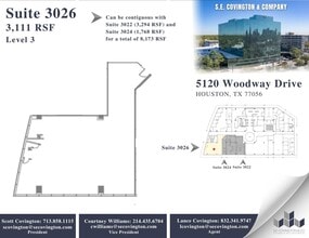 5120 Woodway Dr, Houston, TX à louer Plan d’étage– Image 1 sur 2