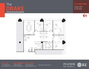 2211-2215 S York Rd, Oak Brook, IL à louer Plan d’étage– Image 1 sur 1