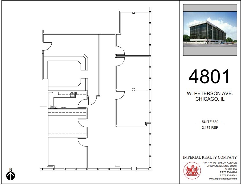 4801 W Peterson Ave, Chicago, IL à louer Plan d’étage– Image 1 sur 6