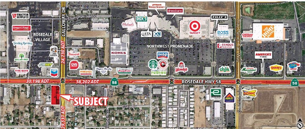 9711 Rosedale Hwy, Bakersfield, CA à louer - Photo de l’immeuble – Image 1 sur 3
