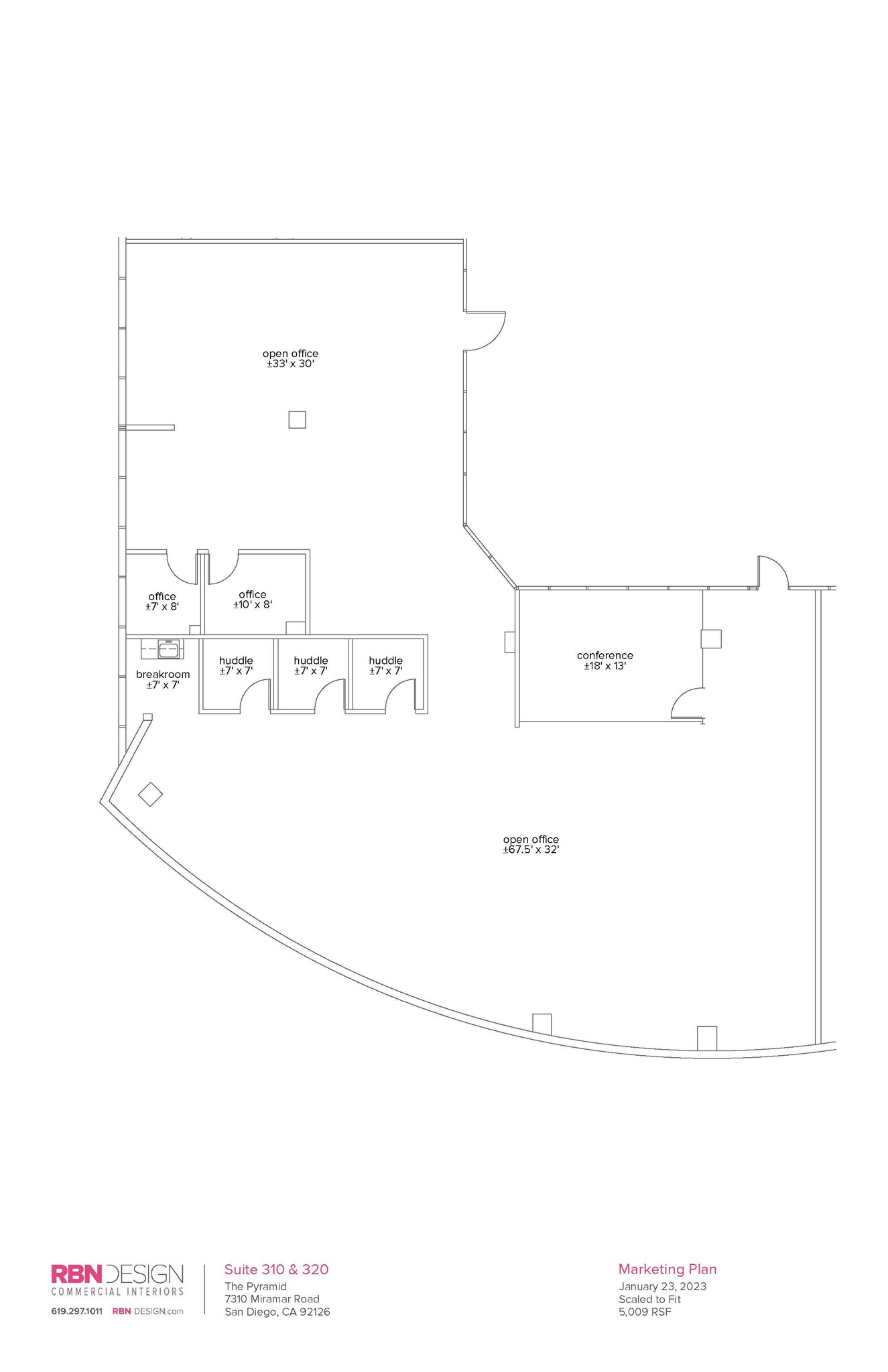 7310 Miramar Rd, San Diego, CA à louer Plan d’étage– Image 1 sur 1