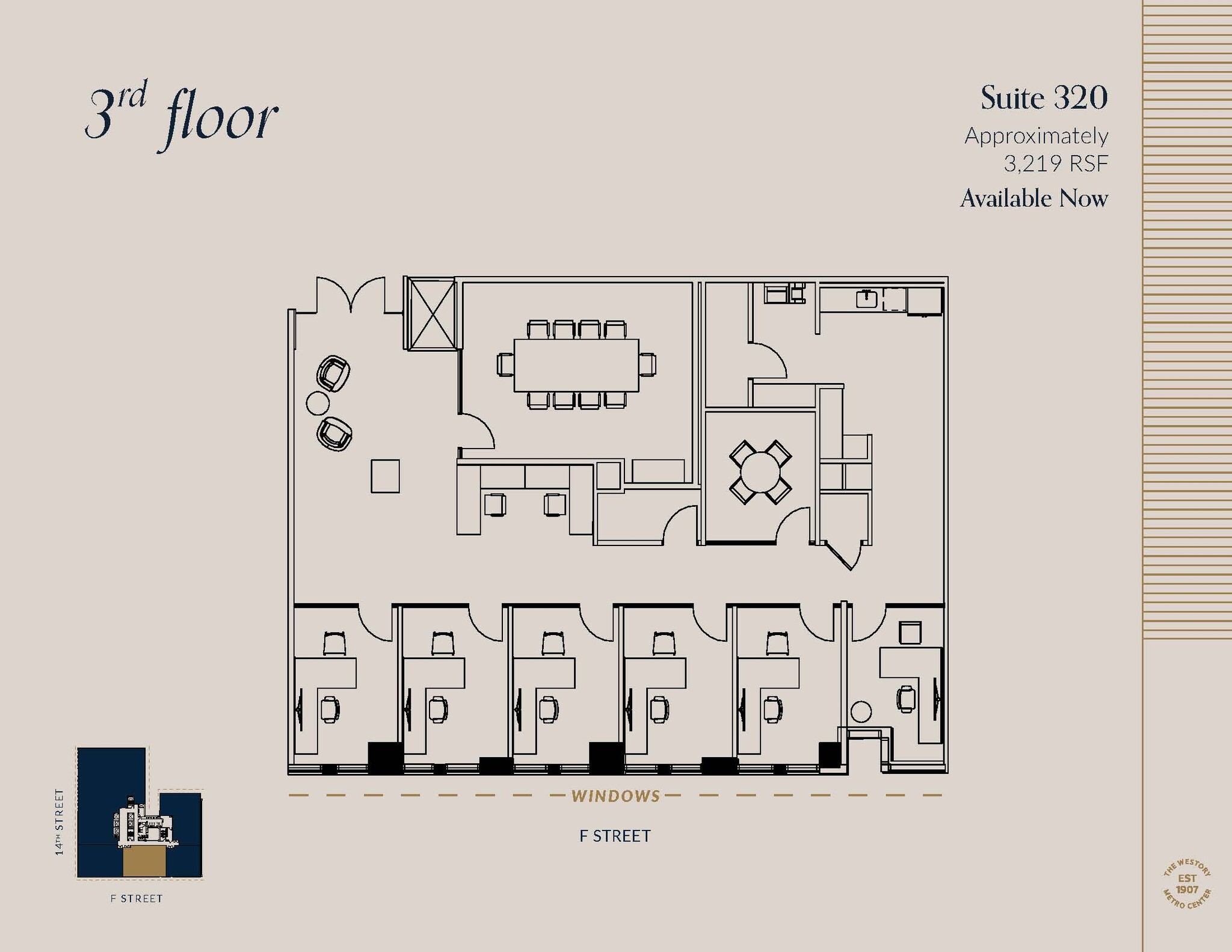 607 14th St NW, Washington, DC à louer Plan d’étage– Image 1 sur 2
