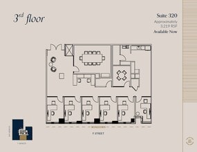 607 14th St NW, Washington, DC à louer Plan d’étage– Image 1 sur 2