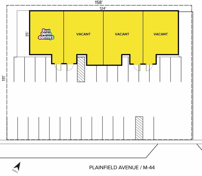 3933 Plainfield Ave NE, Grand Rapids, MI à vendre - Plan de site – Image 3 sur 3