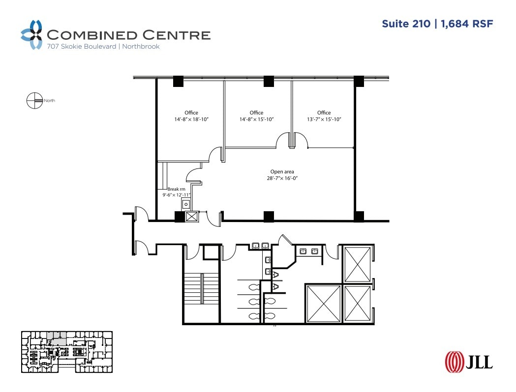 707 Skokie Blvd, Northbrook, IL à louer Plan d’étage– Image 1 sur 1