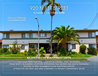 Plus de détails pour 920 N 1st, Alhambra, CA - Logement à vendre