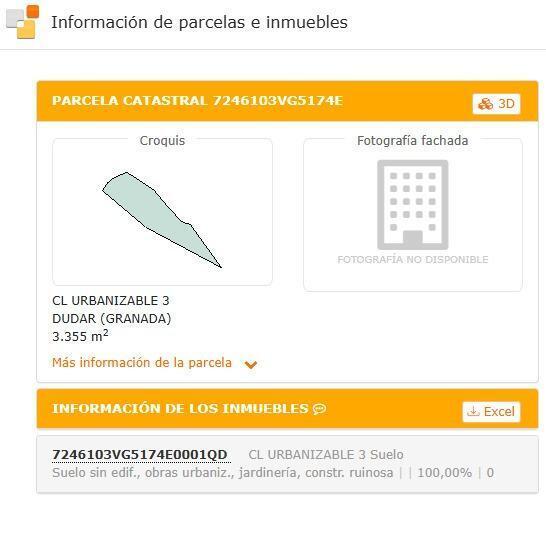 Terrain dans Dúdar, Granada à vendre - Plan de site – Image 3 sur 3