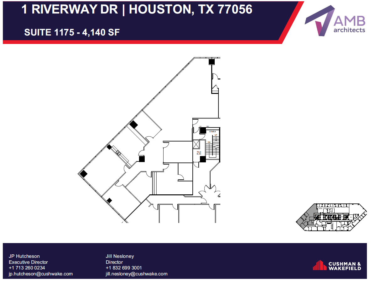 1 Riverway, Houston, TX à louer Plan d’étage– Image 1 sur 1