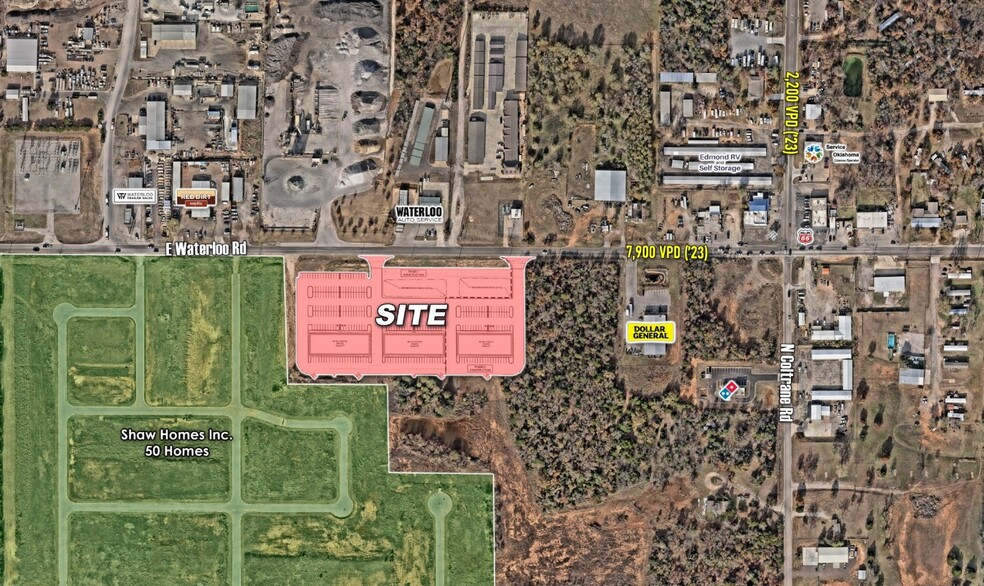 SWQ of Waterloo Rd & Coltrane Rd, Edmond, OK à louer - Aérien – Image 2 sur 5