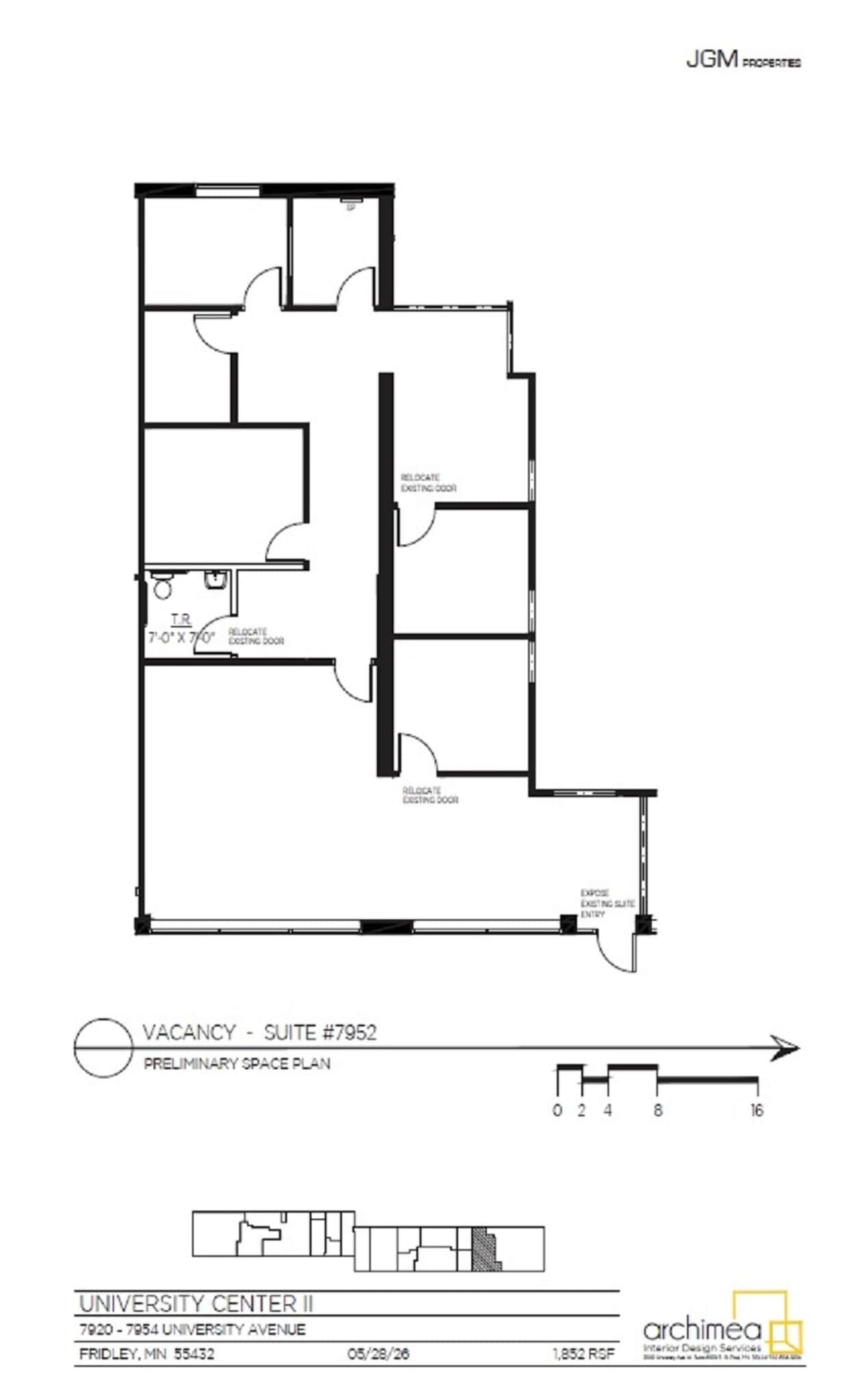 7920-7958 NE University Ave, Fridley, MN à louer Plan d’étage– Image 1 sur 1