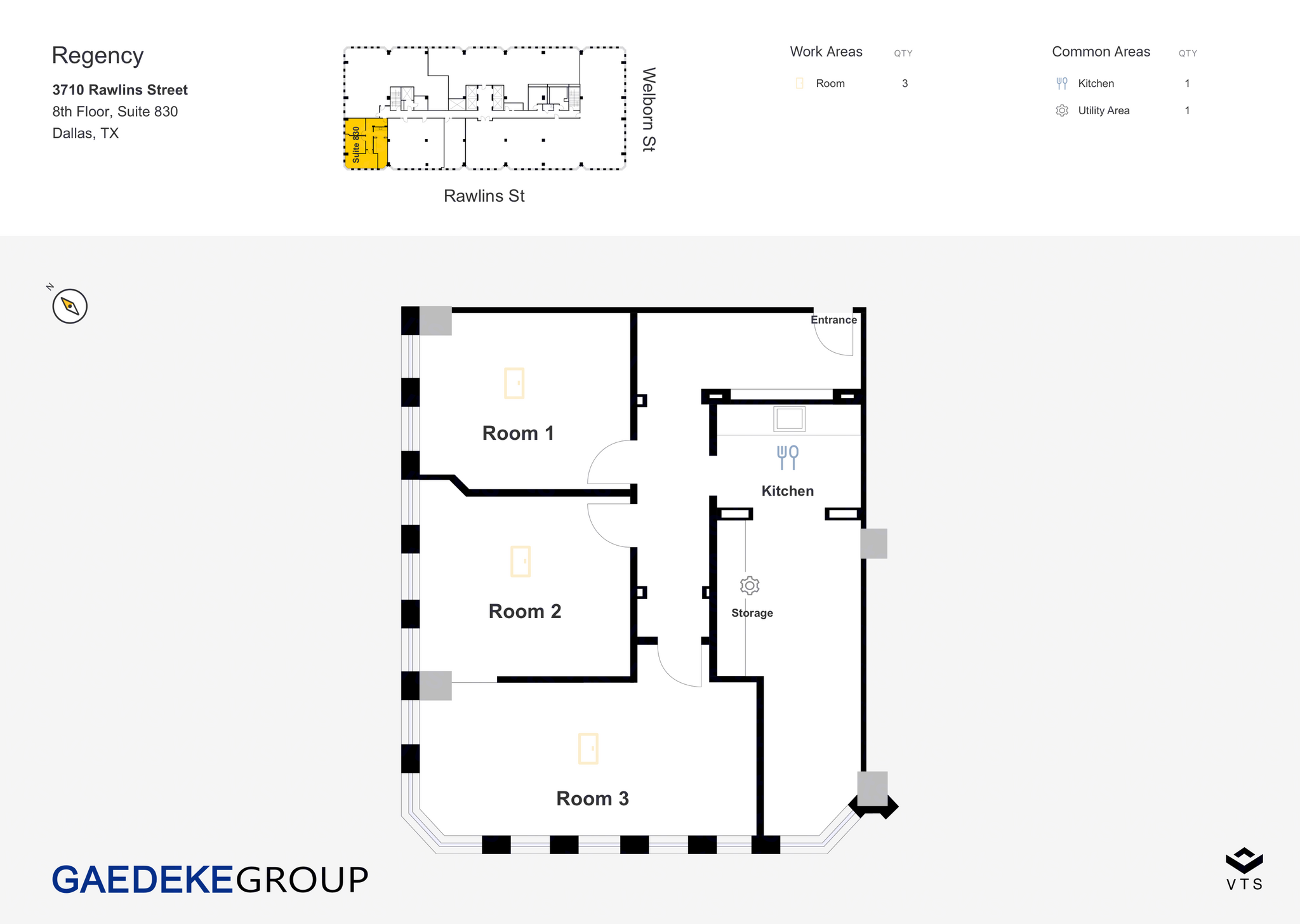 3710 Rawlins St, Dallas, TX à louer Plan d’étage– Image 1 sur 9