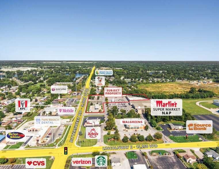 306-338 N Bittersweet Rd, Mishawaka, IN à vendre - Aérien – Image 2 sur 10