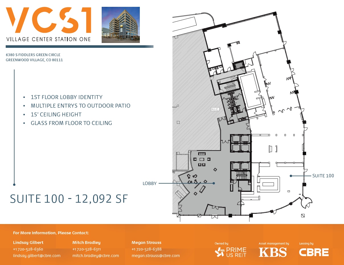 6380 S Fiddlers Green Cir, Greenwood Village, CO à louer Plan d’étage– Image 1 sur 2