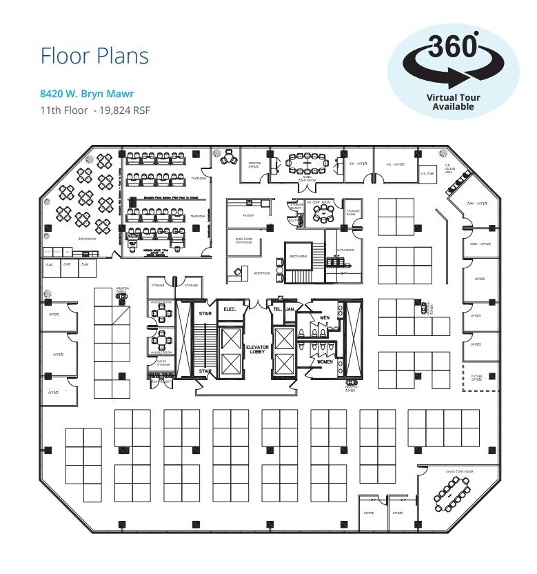 8410 W Bryn Mawr Ave, Chicago, IL à louer Plan d’étage– Image 1 sur 1