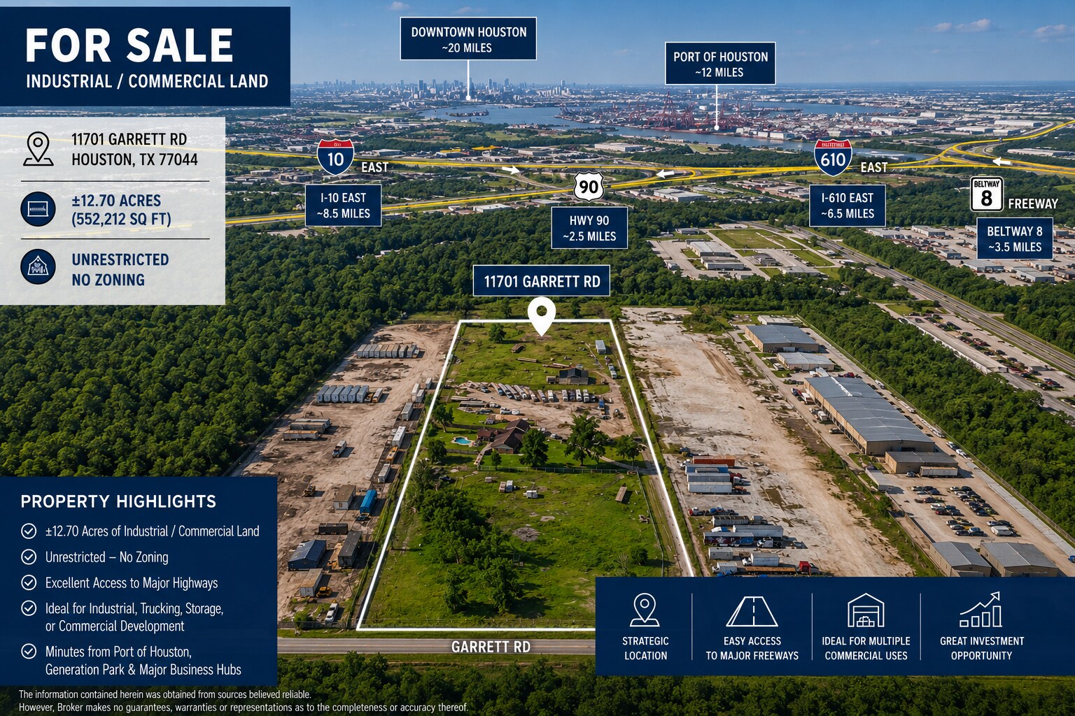 11701 Garrett Rd, Houston, TX à vendre Photo de l’immeuble– Image 1 sur 12