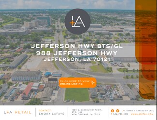 Plus de détails pour 988 Jefferson Hwy, Jefferson, LA - Terrain à louer