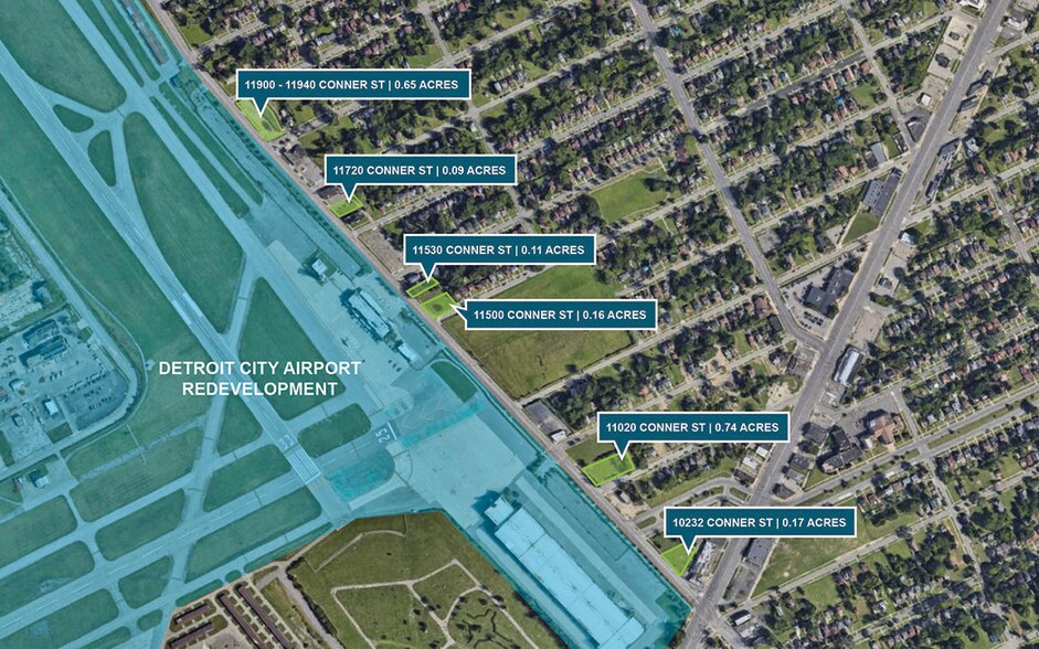 2.31 Acre Detroit Land Portfolio portefeuille de 14 biens à vendre sur LoopNet.fr - Aérien – Image 1 sur 4
