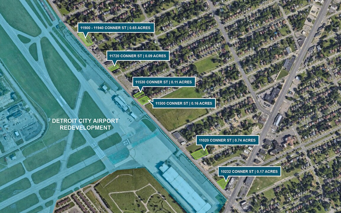 2.31 Acre Detroit Land Portfolio portefeuille de 14 biens à vendre sur LoopNet.fr Aérien– Image 1 sur 5