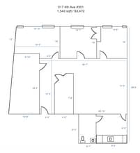517 4th Ave, San Diego, CA à louer Plan d’étage– Image 1 sur 1