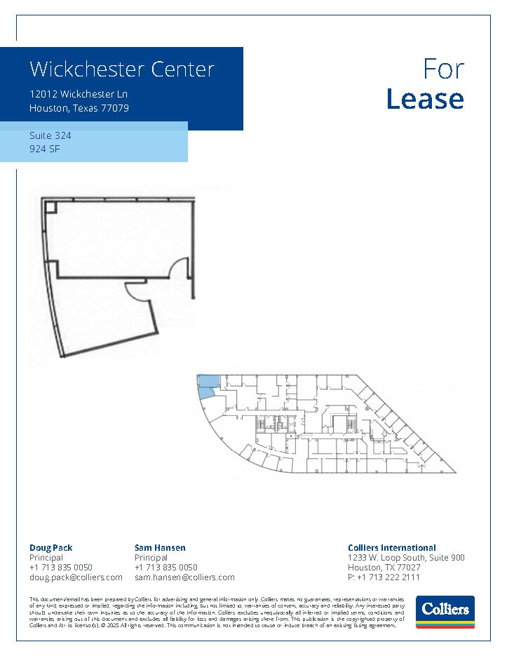 12012 Wickchester Ln, Houston, TX à louer Plan d’étage– Image 1 sur 1