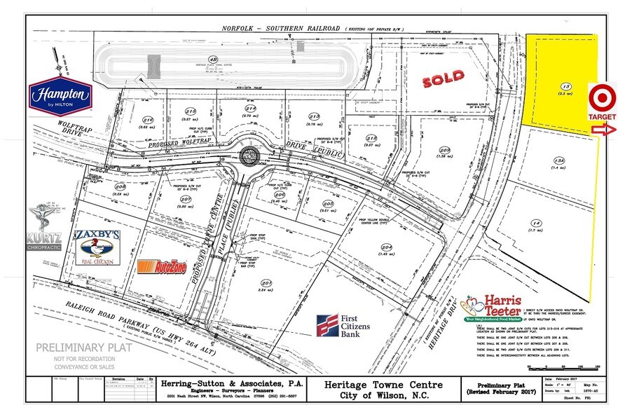 Heritage Dr, Wilson, NC à vendre - Plan cadastral – Image 2 sur 7