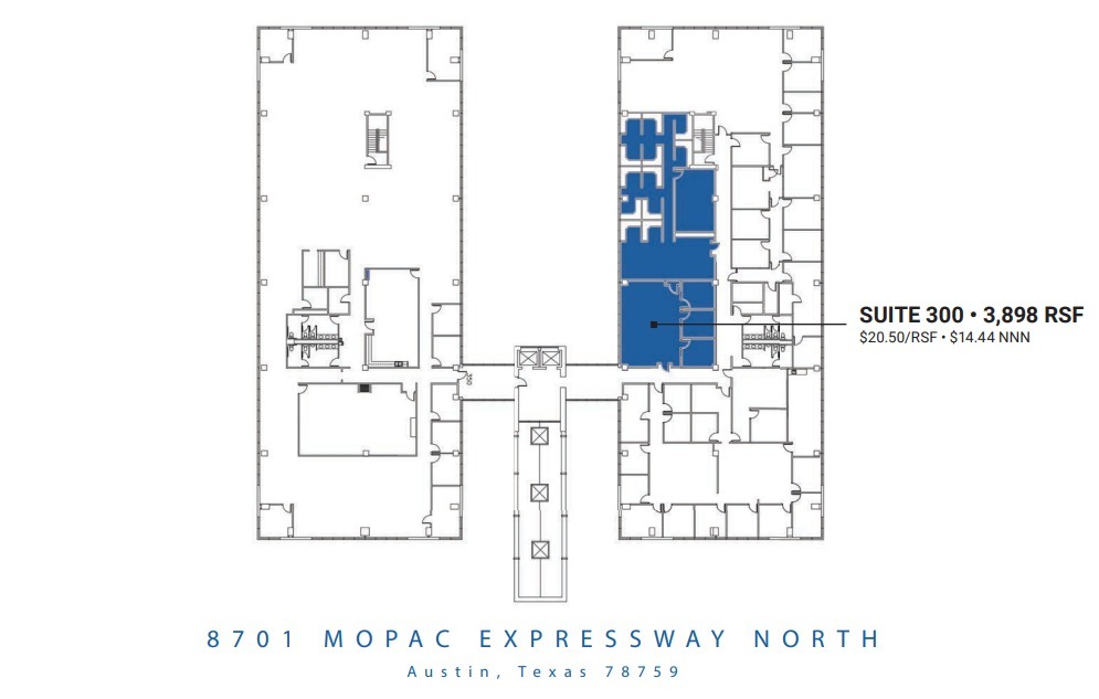 8701 N MoPac Expy, Austin, TX à louer Plan d’étage– Image 1 sur 1