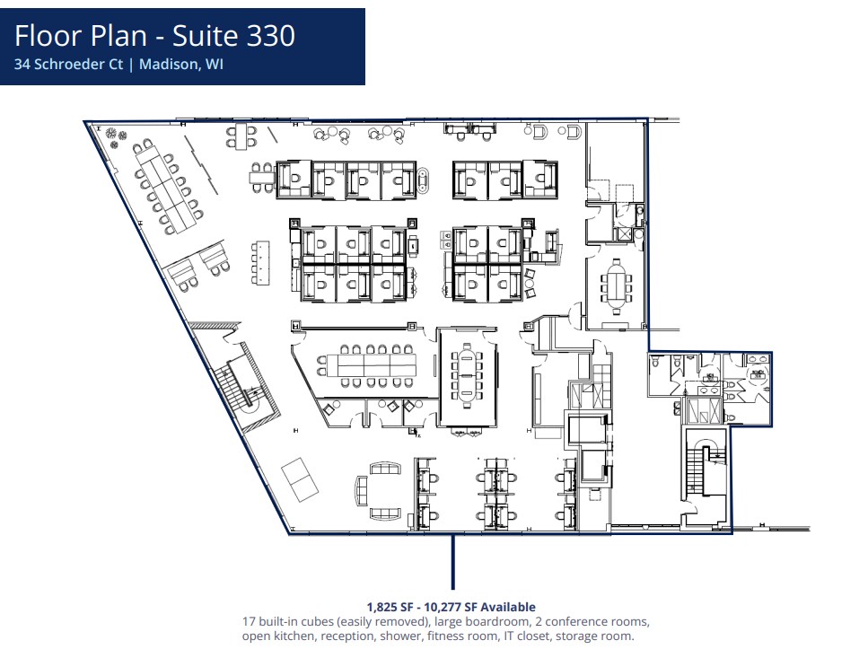 34 Schroeder Ct, Madison, WI à louer Plan d’étage– Image 1 sur 2
