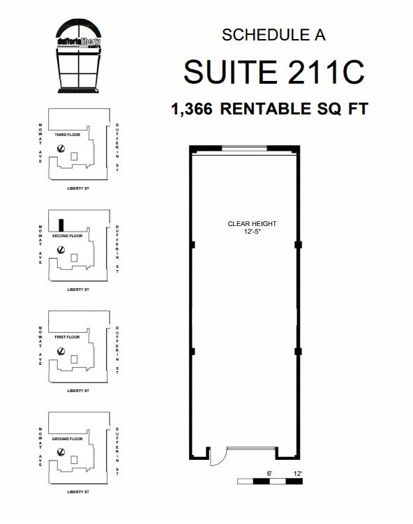 219 Dufferin St, Toronto, ON à louer Plan d’étage– Image 1 sur 1