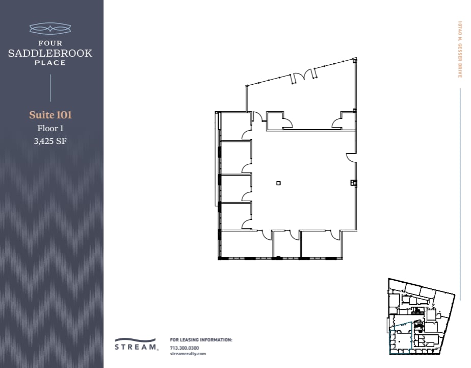 10740 N Gessner Dr, Houston, TX à louer Plan d’étage– Image 1 sur 1