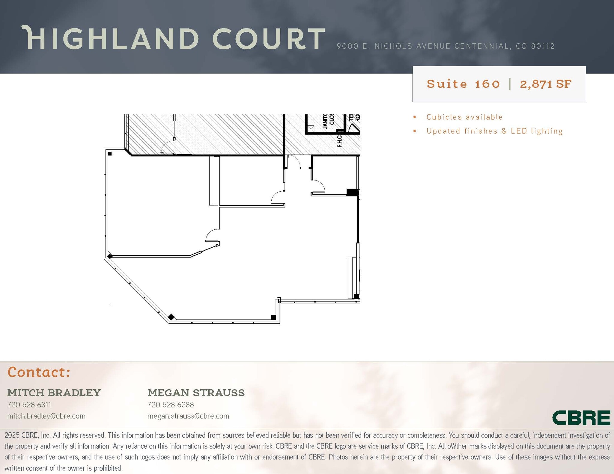 9000 E Nichols Ave, Centennial, CO à louer Plan d’étage– Image 1 sur 2