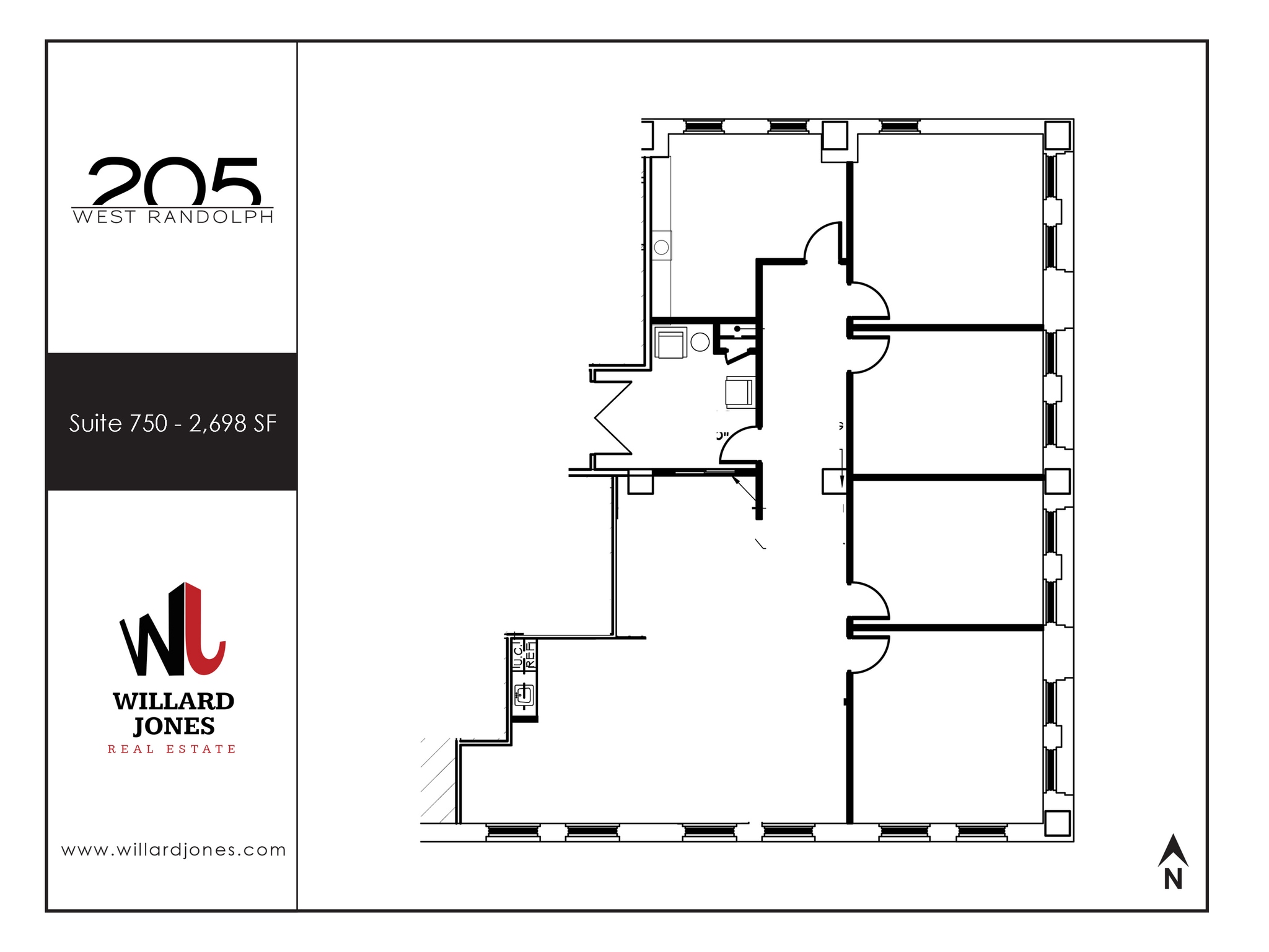 205 W Randolph St, Chicago, IL à louer Plan d’étage– Image 1 sur 10