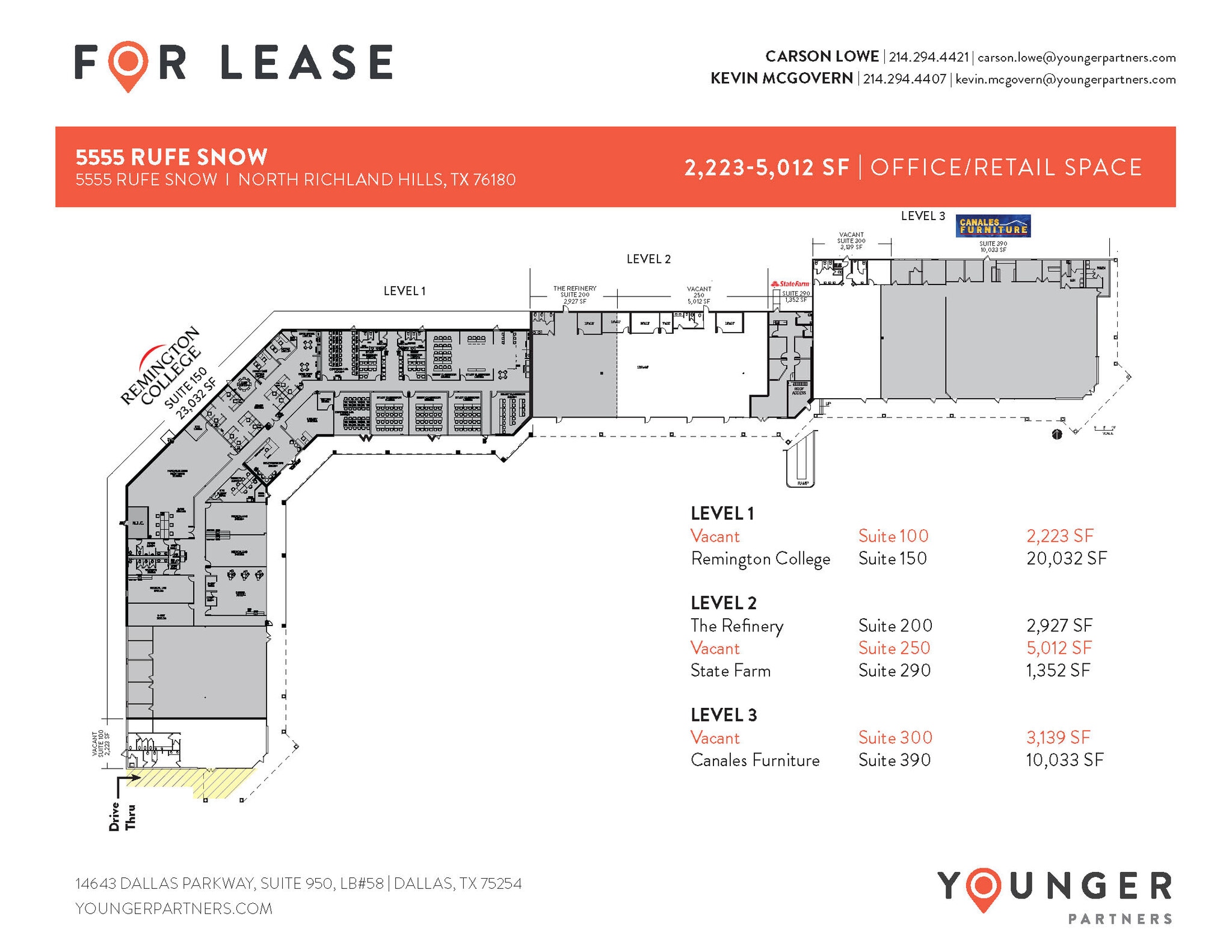 5555 Rufe Snow Dr, North Richland Hills, TX à louer Plan d’étage– Image 1 sur 2