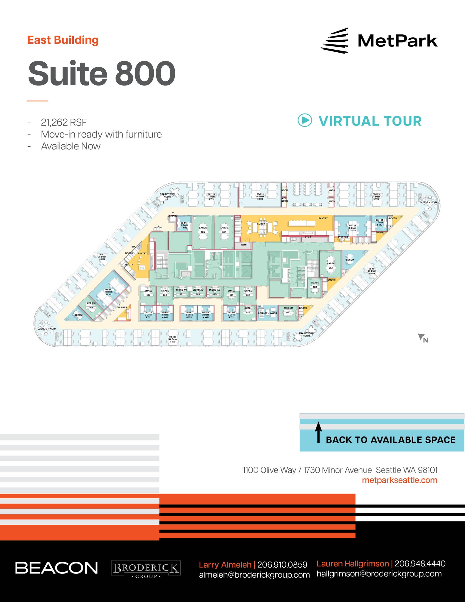 1100 Olive Way, Seattle, WA à louer Plan d’étage– Image 1 sur 1