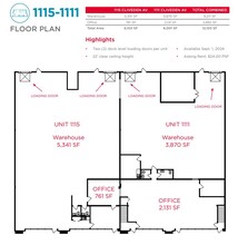 1087-1121 Cliveden Ave, Delta, BC à louer Plan d’étage– Image 1 sur 1