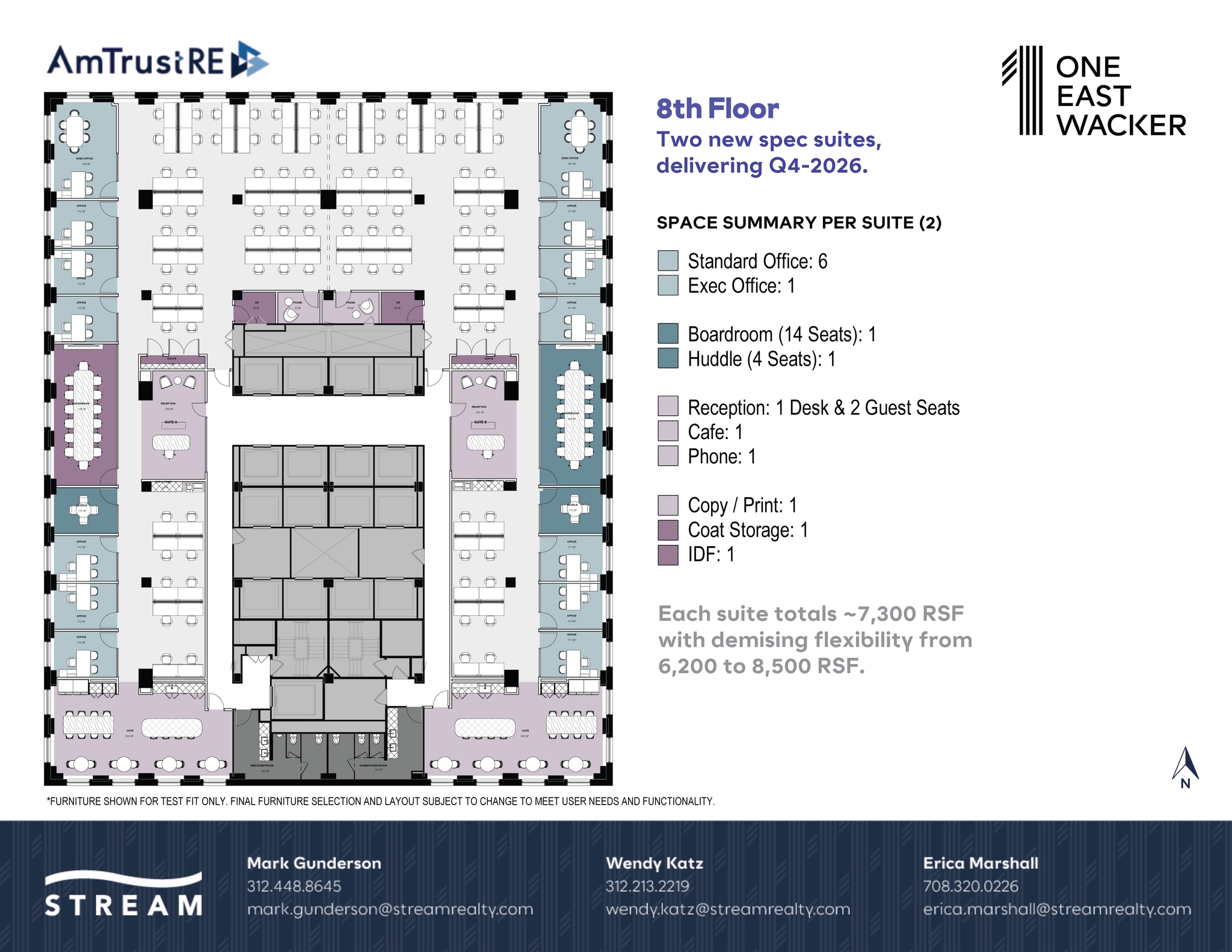 1 E Wacker Dr, Chicago, IL à louer Plan d’étage– Image 1 sur 1