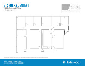 4700 Six Forks Rd, Raleigh, NC à louer Plan d’étage– Image 2 sur 2