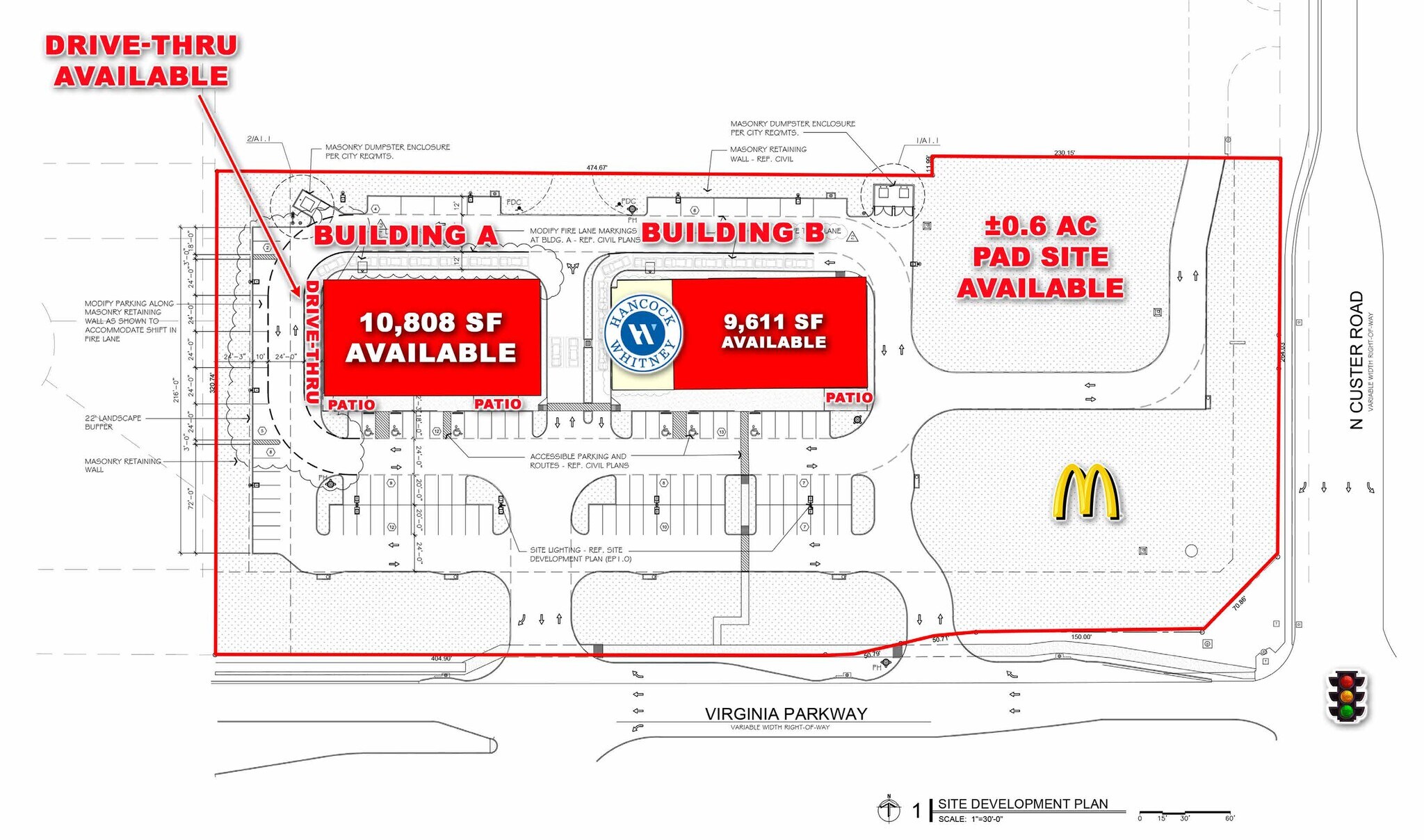 9110 Virginia Pky, McKinney, TX à louer Plan de site– Image 1 sur 5