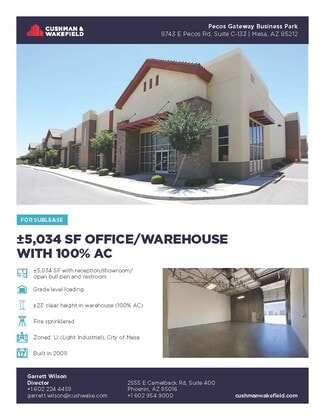 Plus de détails pour 8743 E Pecos Rd, Mesa, AZ - Industriel/Logistique à louer