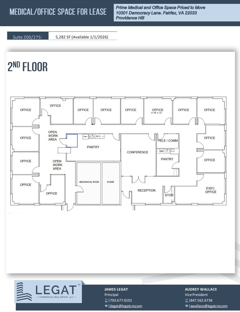 10301 Democracy Ln, Fairfax, VA à louer Plan d’étage– Image 1 sur 1