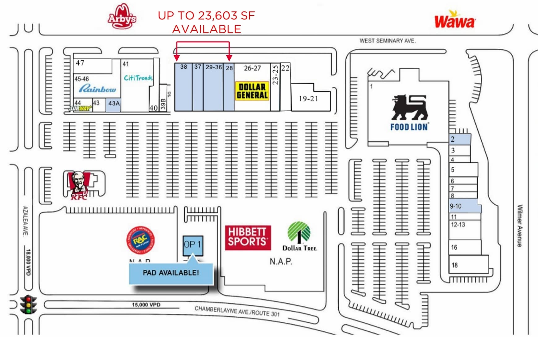5206-5246 Chamberlayne Rd, Richmond, VA à louer Plan de site– Image 1 sur 1