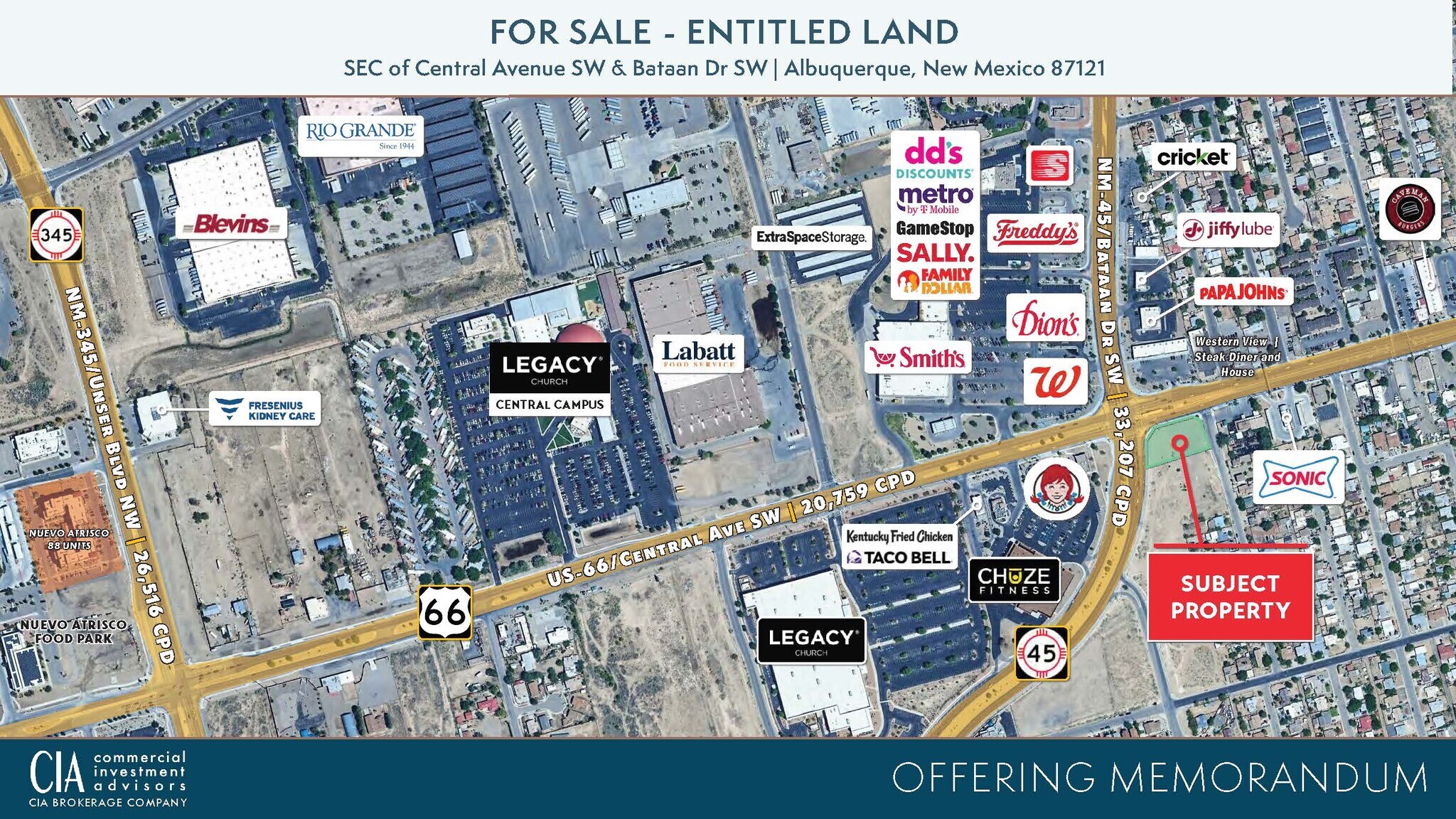 SEC of Central Avenue SW & Bataan Dr, Albuquerque, NM à vendre Photo principale– Image 1 sur 5