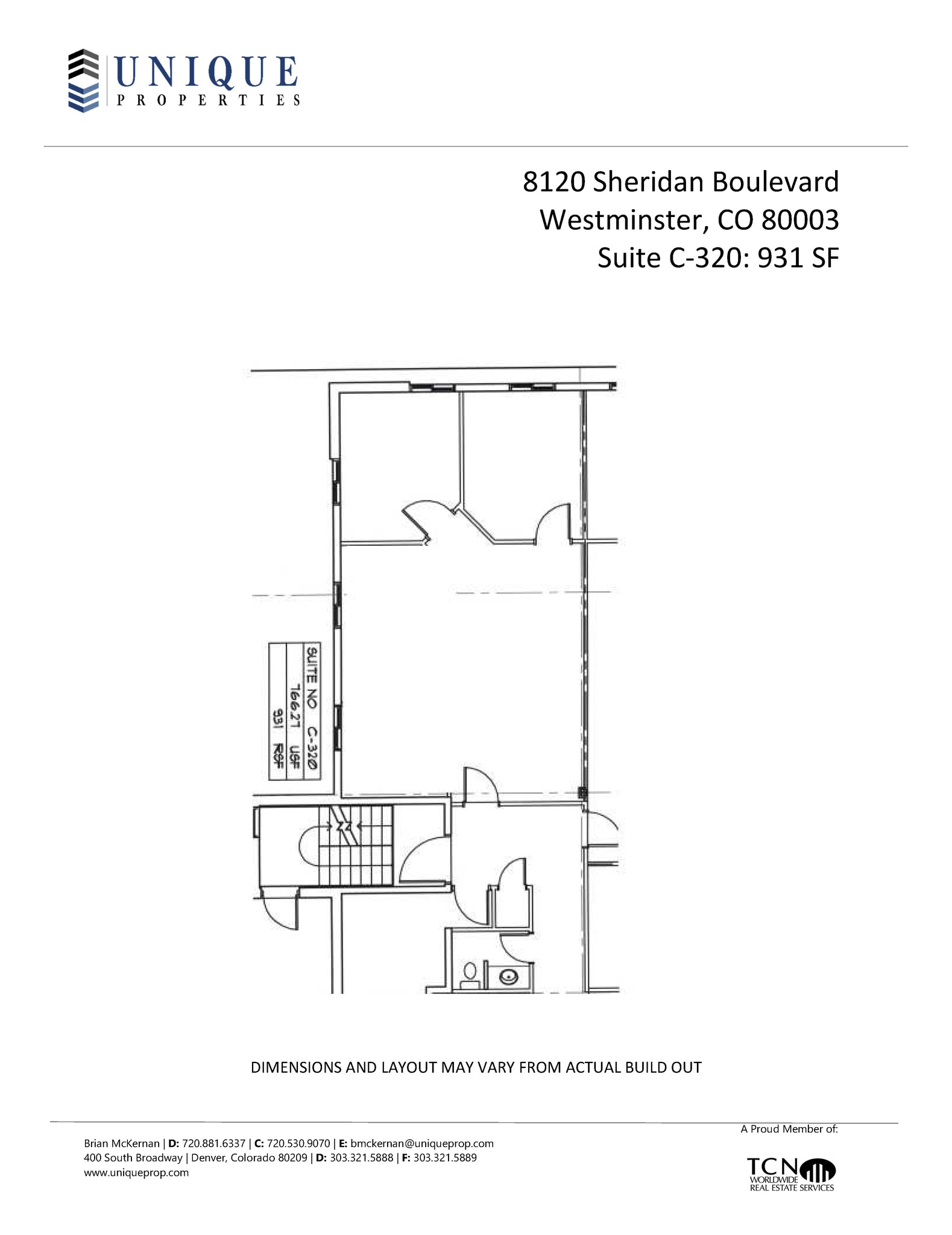 8120 Sheridan Blvd, Arvada, CO à louer Plan d’étage– Image 1 sur 1