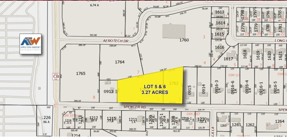 Aerotech Dr, Greenville, WI à vendre - Plan cadastral – Image 1 sur 1