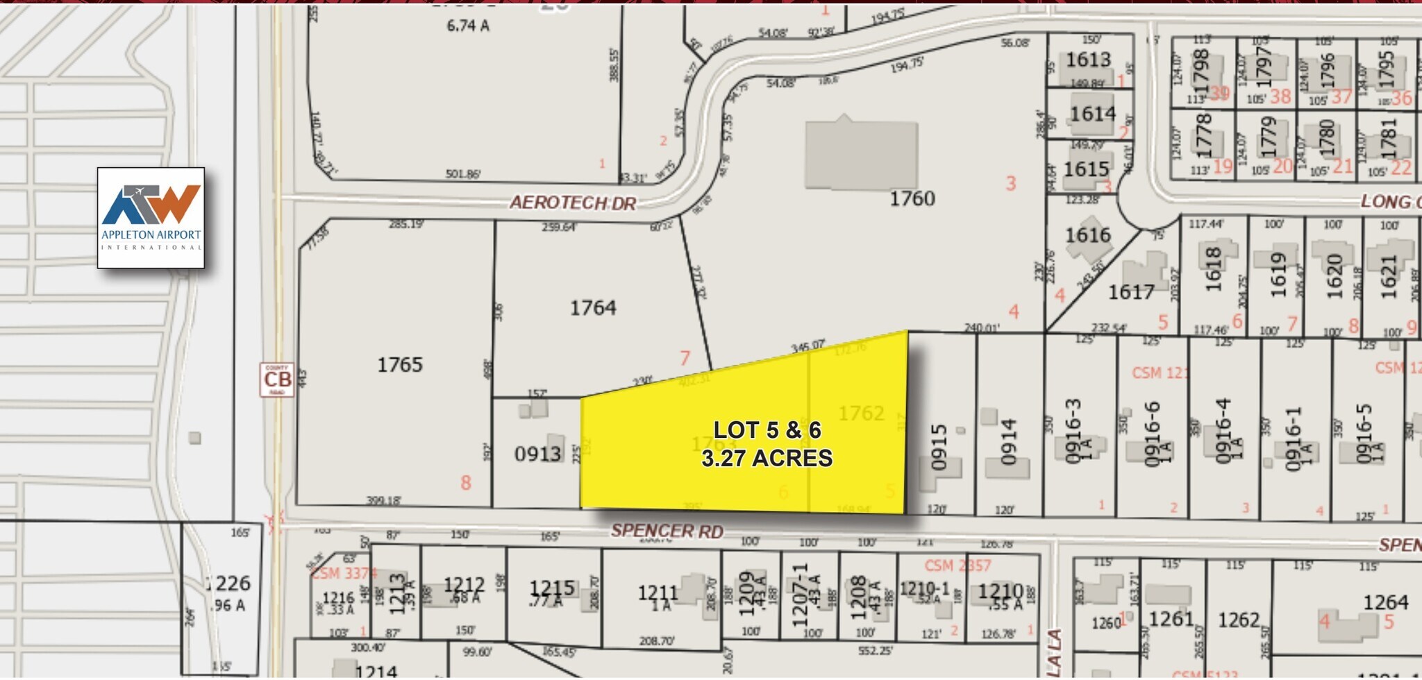 Aerotech Dr, Greenville, WI à vendre Plan cadastral– Image 1 sur 2