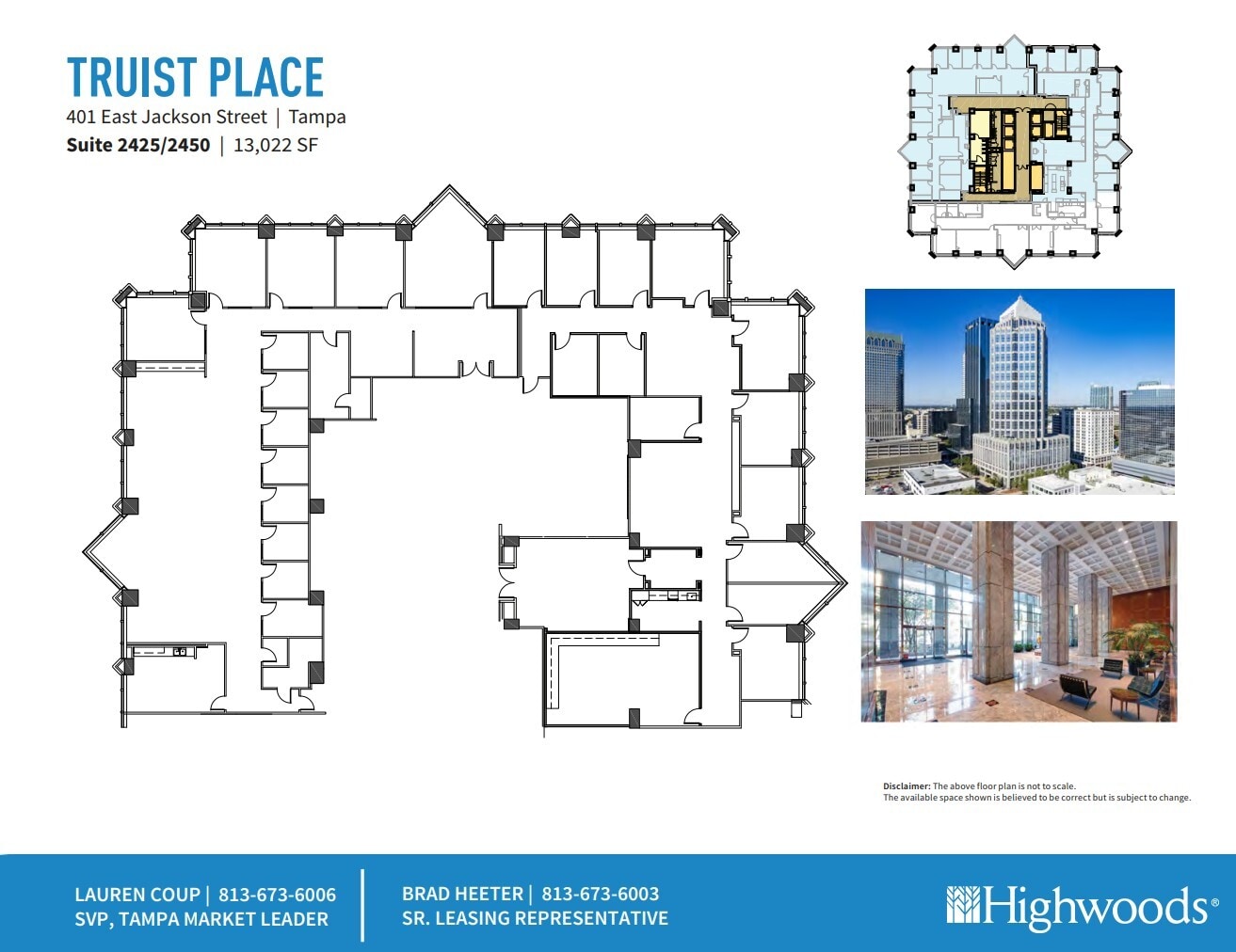 401 E Jackson St, Tampa, FL à louer Plan d’étage– Image 1 sur 1