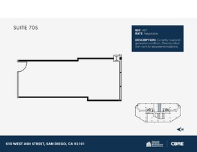 610 W Ash St, San Diego, CA à louer Plan d’étage– Image 1 sur 1