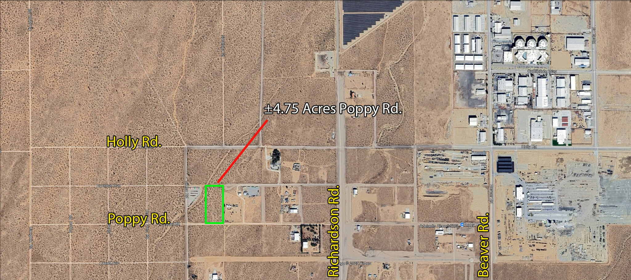 Poppy Road, Adelanto, CA à vendre Aérien– Image 1 sur 2